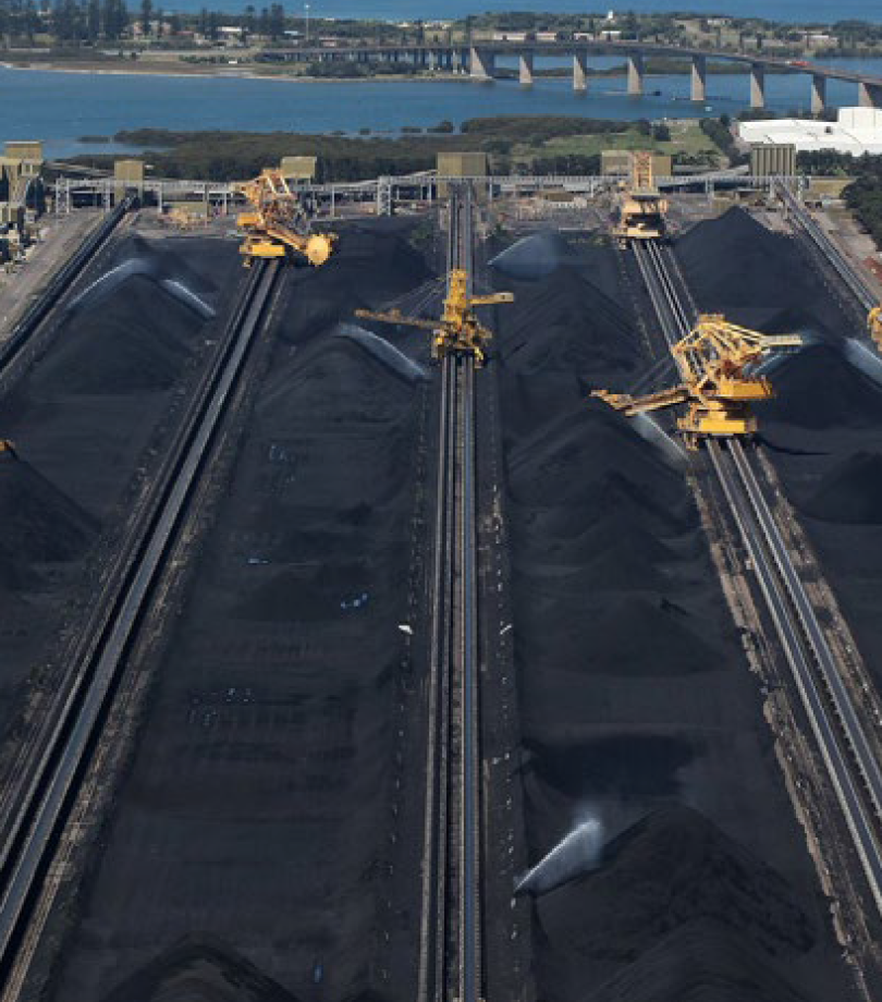Coal terminal in Newcastle, Australia