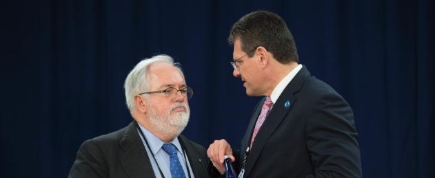 EU commissioners Maros Sefcovic (right) and Miguel Arias Canete (Photo credit: (c) EU 2016, EC Audiovisual Service, Molly Riley)