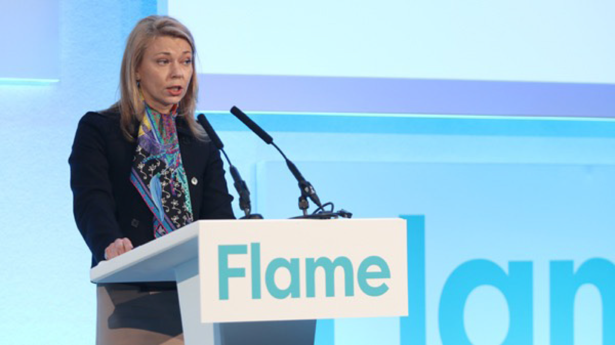CEO of Gazprom Export, Elena Burmistrova (Credit: Flame Conference)