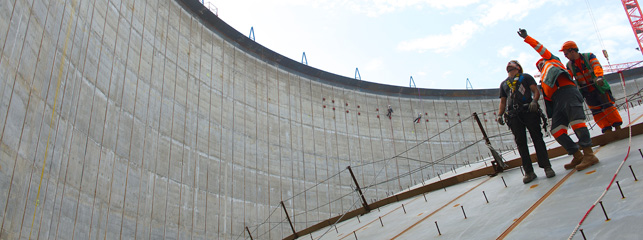 The roof of one of the terminal's LNG storage tanks (Photo credit: Dunkerque GNL)