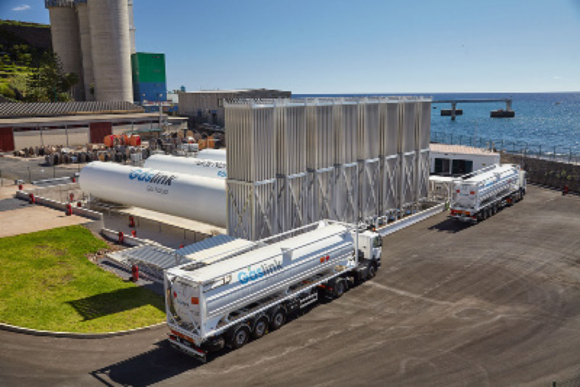 Virtual pipeline supply chain between Sines LNG Terminal and Funchal (Madeira) - Source: Grupo Sousa