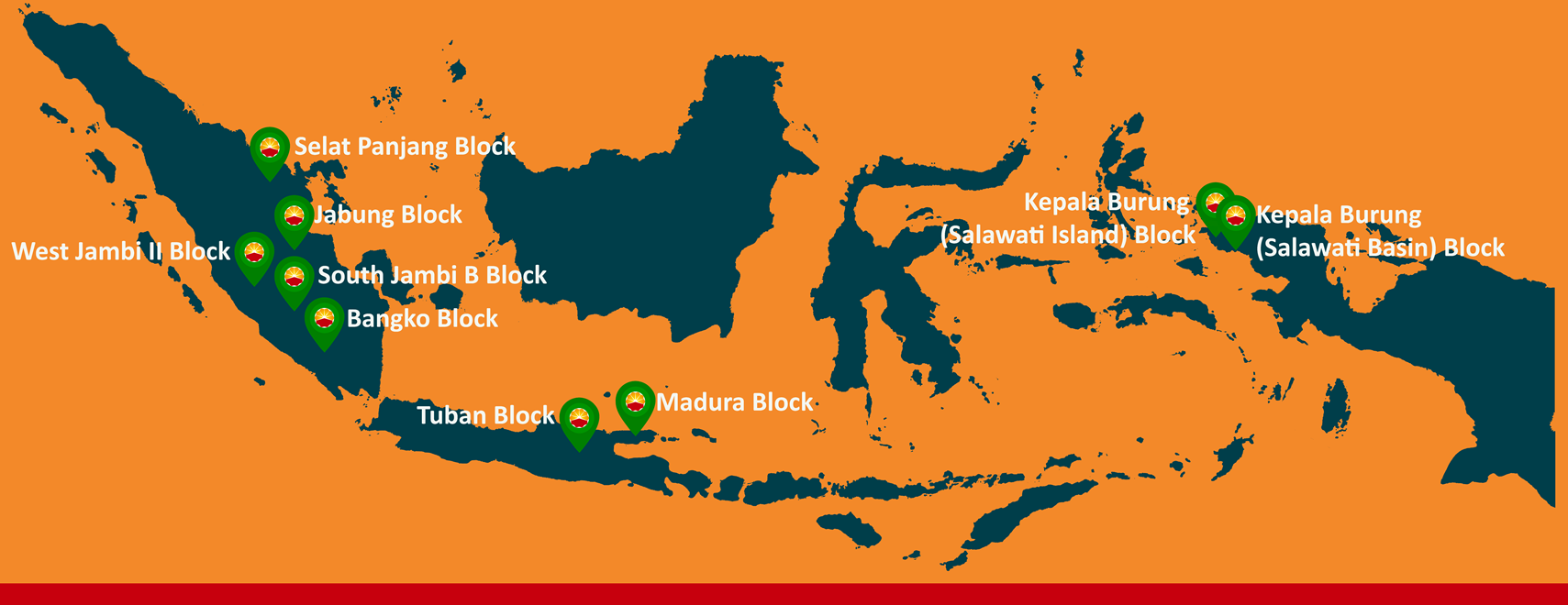 PetroChina's working areas in Indonesia (Credit: PetroChina)