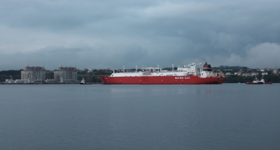 Sestao Knutsen at the Reganosa terminal at Ferrol on July 22 (photo credit: Reganosa)