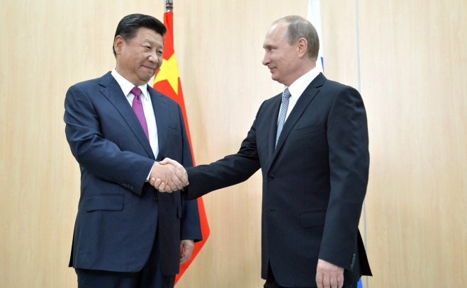 Vladimir Putin and Xi Jinping, BRICS Summit 2015