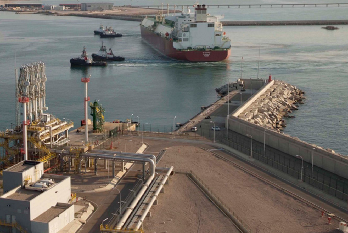 An LNG tanker near the jetty at the Sagunto LNG terminal (Photo credit: operator Saggas)