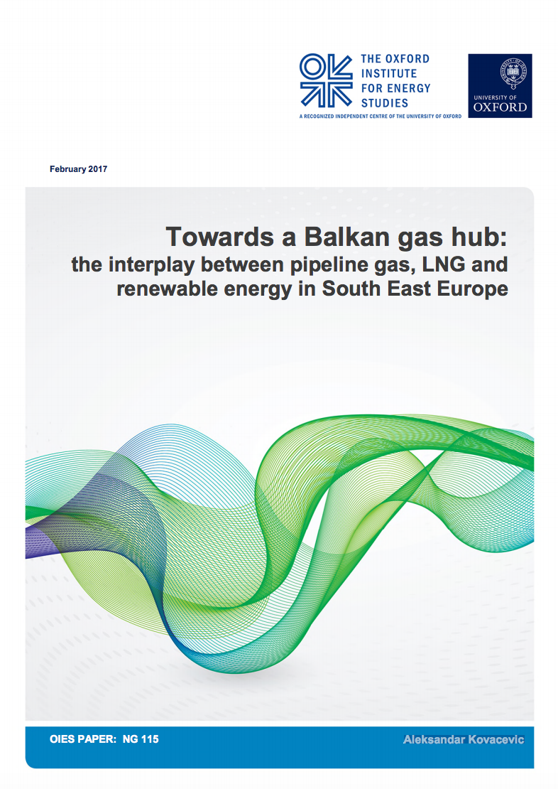 Towards a Balkan gas hub: the interplay between pipeline gas, LNG and renewable energy in South East Europe