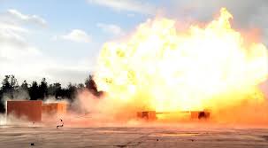 A controlled explosion at Spadeadam, UK (Credit: DNV GL)